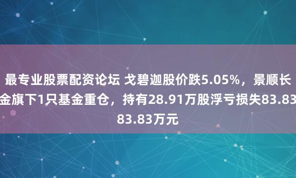 最专业股票配资论坛 戈碧迦股价跌5.05%，景顺长城基金旗下1只基金重仓，持有28.91万股浮亏损失83.83万元